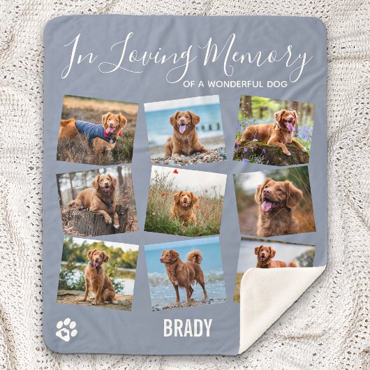 In Love Memory Pet Memorial Foto Collage Sherpadecke