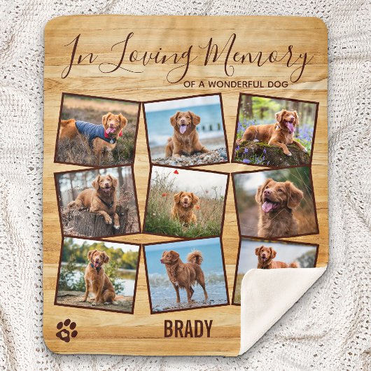 In Love Memory Pet Memorial Foto Collage Sherpadecke