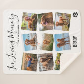 In Love Memory Pet Memorial Foto Collage Sherpadecke (Vorderseite (Horizontal))