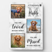 In Love Memory Pet Memorial Hunde Foto Collage Pl Fotoplatte (Vorderseite)