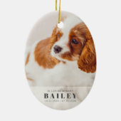 In Love Memory Pet Memorial Modern Custom Foto Keramik Ornament (Hinten)