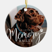 In Love Memory Pet Memorial Modern Simple Foto Keramik Ornament (Vorne)