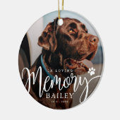 In Love Memory Pet Memorial Modern Simple Foto Keramik Ornament (Links)