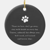 In Love Memory Pet Memorial Modern Simple Foto Keramik Ornament (Hinten)