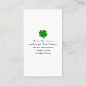 In Love Memory Picture Sympathy Card Visitenkarte (Rückseite)