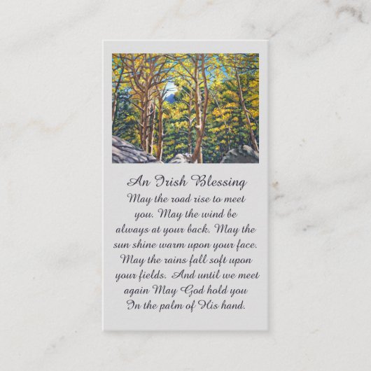 In Love Memory Picture Sympathy Card Visitenkarte (Vorderseite)