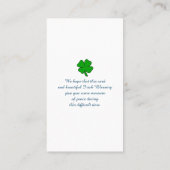 In Love Memory Picture Sympathy Card Visitenkarte (Rückseite)