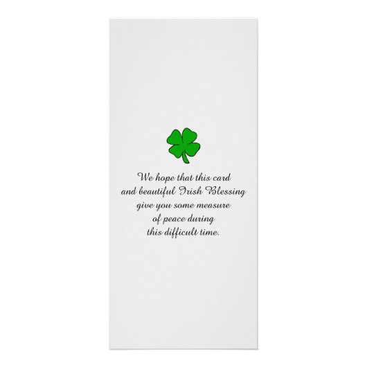 In Love Memory Picture Sympathy Card Werbekarte (Hinten)