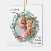 In Love Memory Pine Cone Kranz Foto Keramikornament (Links)