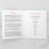 In Love Memory | Pink Roses Beerdigung Programm (Innenseite)