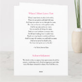 In Love Memory | Pink Roses Beerdigung Programm (Rückseite)