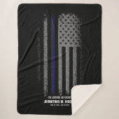 In Love Memory Police Thin Blue Line Flag Sherpadecke (Vorderseite)