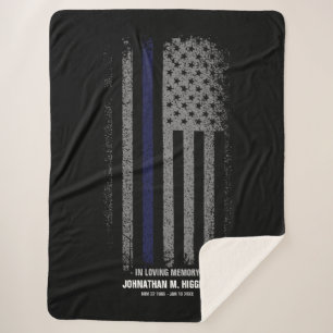 In Love Memory Police Thin Blue Line Flag Sherpadecke
