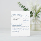 In Love Memory Postkarte (Stehend Vorderseite)