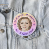 In Love Memory Rainbow Custom Foto Memorial Button (Beispiel)