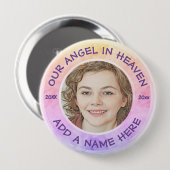In Love Memory Rainbow Custom Foto Memorial Button (Vorne & Hinten)