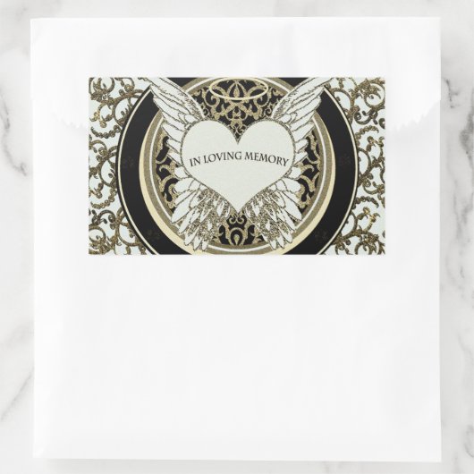 In Love Memory Rechteckiger Aufkleber (Tasche)