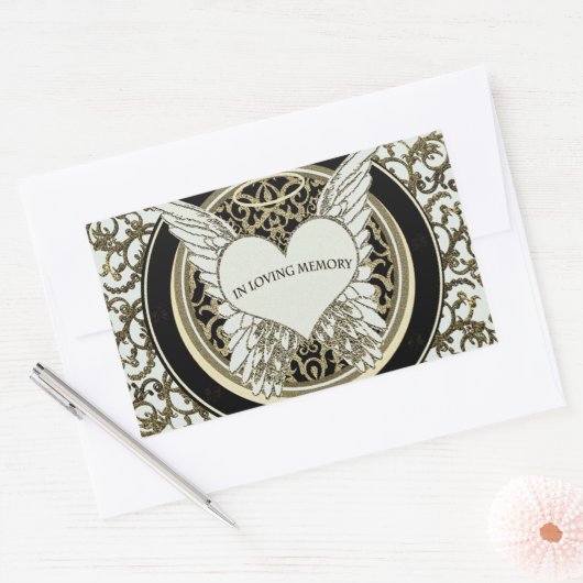 In Love Memory Rechteckiger Aufkleber (Umschlag)