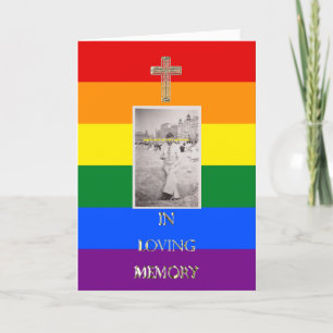 In Love Memory Religious Golden Cross Foto LGBT Ankündigung