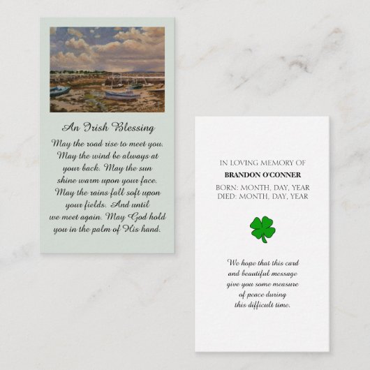 In Love Memory Remembrance Card Visitenkarte (Vorne/Hinten)