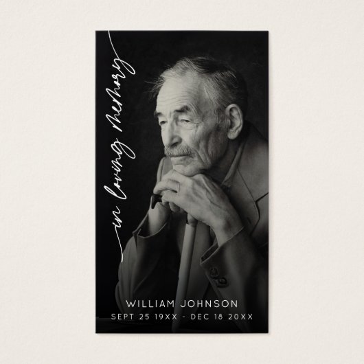 In Love Memory Remembrance Foto Beerdigung (Vorderseite)