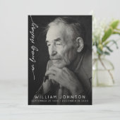 In Love Memory Remembrance Foto Beerdigung Dankeskarte (Stehend Vorderseite)