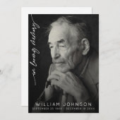 In Love Memory Remembrance Foto Beerdigung Dankeskarte (Vorne/Hinten)