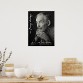 In Love Memory Remembrance Foto Beerdigung Poster (Küche)