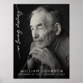 In Love Memory Remembrance Foto Beerdigung Poster (Vorne)