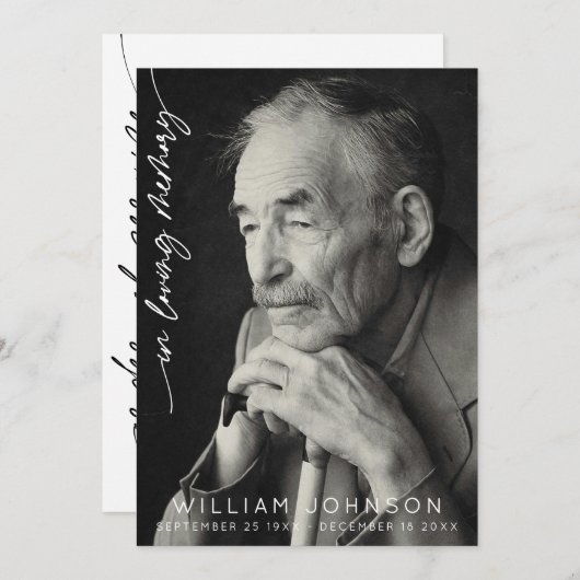 In Love Memory Remembrance Foto Beerdigung Programm (Vorne/Hinten)