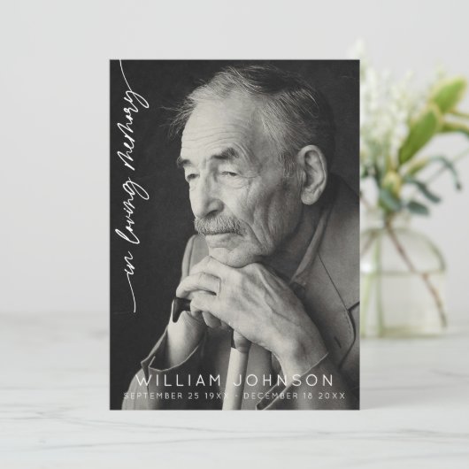 In Love Memory Remembrance Foto Beerdigung Programm (Stehend Vorderseite)