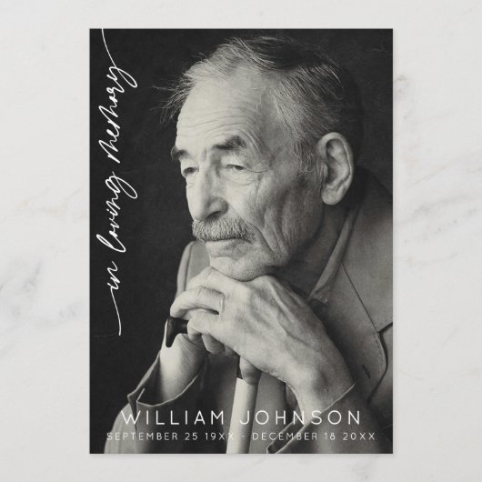 In Love Memory Remembrance Foto Beerdigung Programm (Vorderseite)