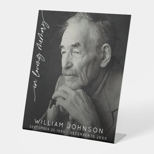 In Love Memory Remembrance Foto Beerdigung Sockelschild (Vorderseite)