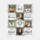 In Love Memory Remembrance FotoCollage Fleecedecke (Vorderseite)