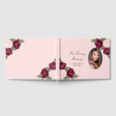 In Love Memory Rosa Blumenbeerdigung Foto Gästebuch (Voll)