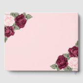 In Love Memory Rosa Blumenbeerdigung Foto Gästebuch (Rückseite)