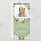 In Love Memory Rose Beerdigung Danke Karte (Vorderseite)