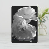 In Love Memory Rose Beerdigung Memorial Service Einladung (Stehend Vorderseite)
