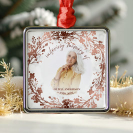 In Love Memory Rose Foil Foto Memorial Ornament Aus Metall