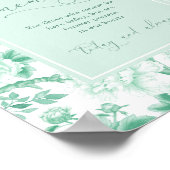 In Love Memory | Sage Chinoiserie Wedding Sign Poster (Ecke)