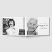 In Love Memory Schwarzweiß-Memorial-Foto Gästebuch (Voll)