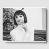 In Love Memory Schwarzweiß-Memorial-Foto Gästebuch (Rückseite)