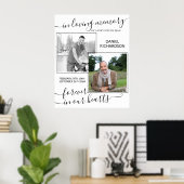 In Love Memory Script 2 Foto Beerdigung Poster (Heimbüro)