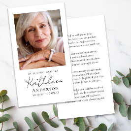 In Love Memory Script-Beerdigungskarte
