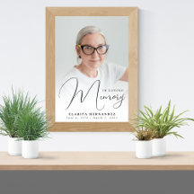 In Love Memory Script Elegantes Foto Beerdigung