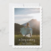 In Love Memory Script Foto Beerdigung Programm (Vorderseite)