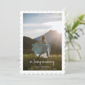 In Love Memory Script Foto Beerdigung Programm (Stehend Vorderseite)