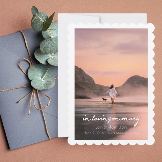 In Love Memory Script Foto Beerdigung Programm