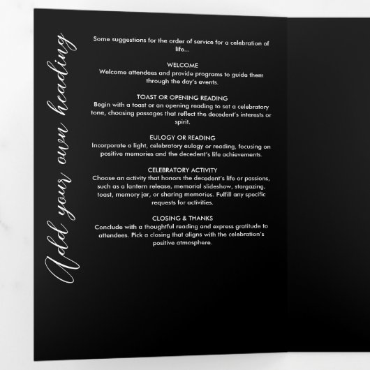 In Love Memory Script Foto Collage Beerdigung Dreifach-gefaltete Programmkarte (Innen Erste Seite)