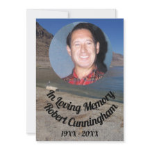 In Love Memory Seagull Lake Mountains Foto-Karte